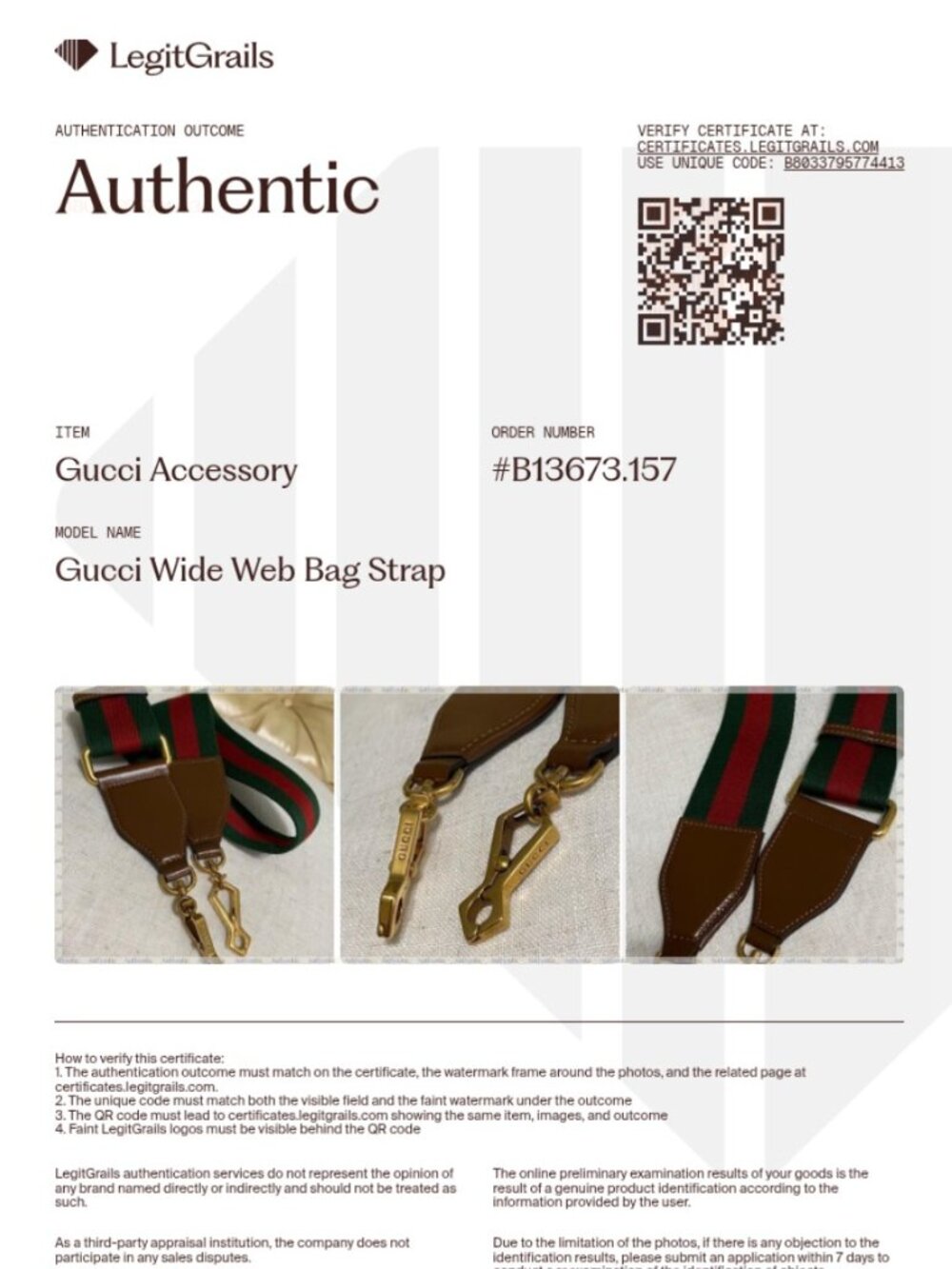 COA Gucci NWOT Wide Web Replacement Bag Strap Green/Red Wool Stripe Unisex - Picture 2 of 10